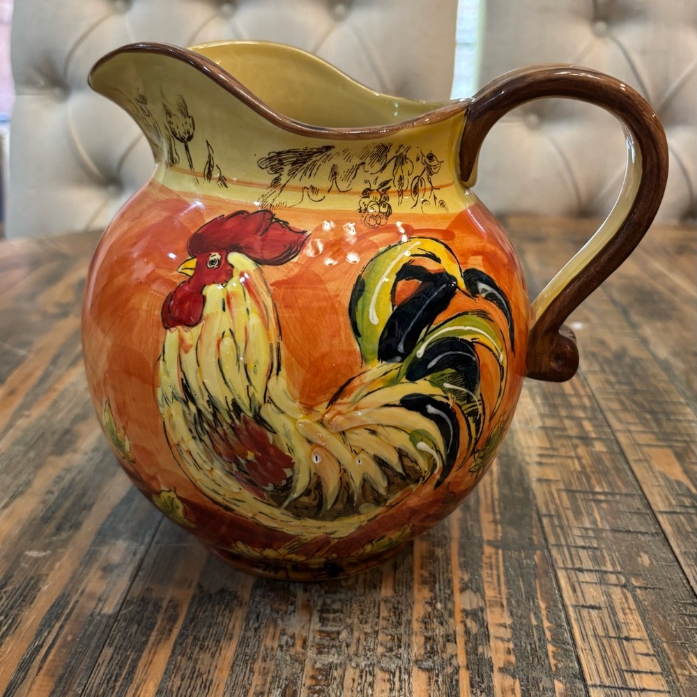 Maxcera Corp. Discontinued  Orange Rooster Pitcher